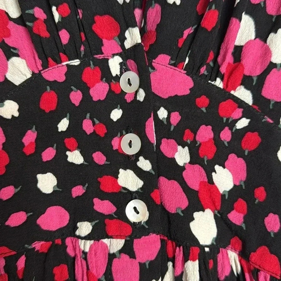 Mister Zimi Mini Dress Posey Print Feminine Size 14 - Picture 7 of 13